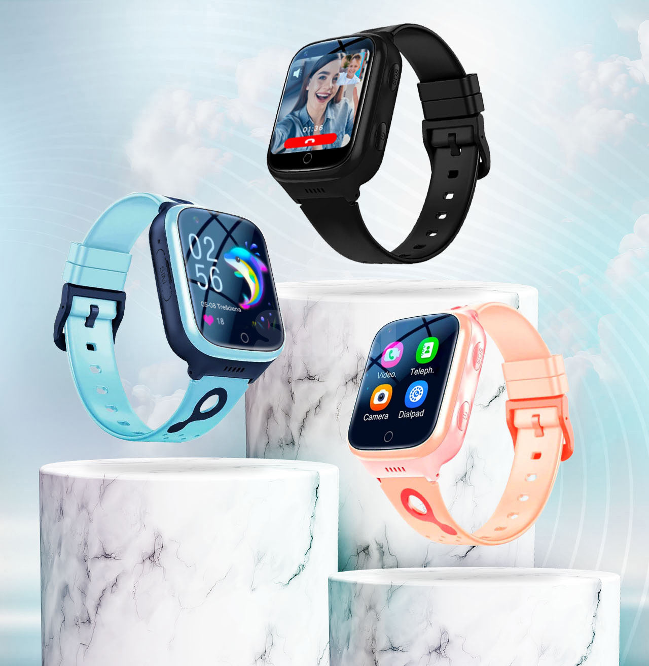 SEIFLI™ Smart Viedpulkstenis Bērniem Ar Atrašanās Vietas Izsekošanu, Kameru, Zvaniem Un Vēl Vairāk