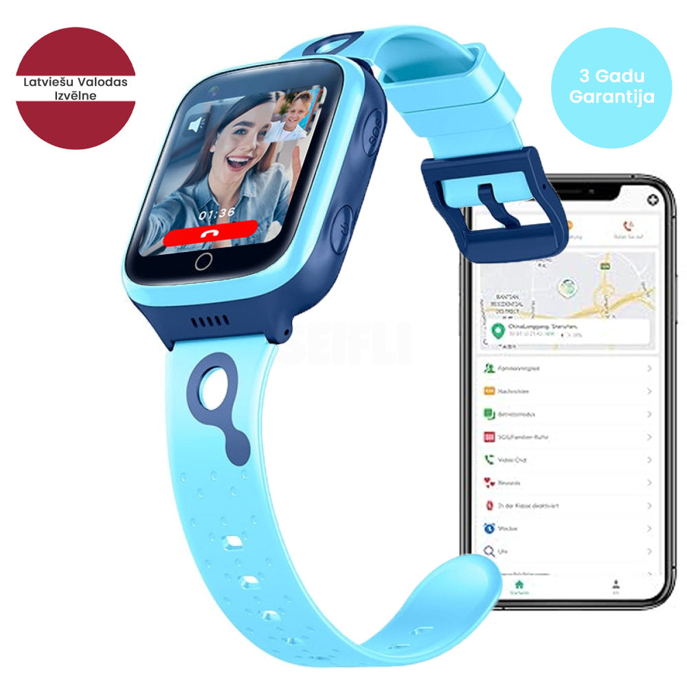 SEIFLI™ Smart Viedpulkstenis Bērniem Ar Atrašanās Vietas Izsekošanu, Kameru, Zvaniem Un Vēl Vairāk