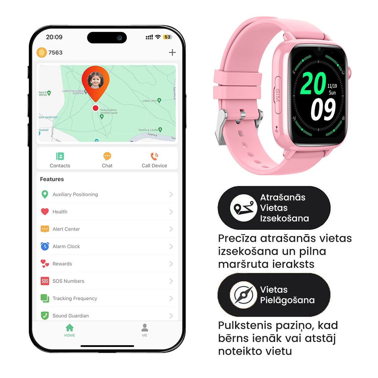 SEIFLI™ Pro Viedpulkstenis Bērniem Ar Atrašanās Vietas Izsekošanu, Kameru, Zvaniem, Lietotnēm Un Vēl Vairāk